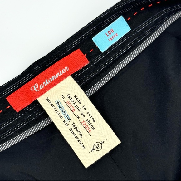 Athropologie Cartonnier LOU Taper Cuffed Wool Blend Striped Trouser - Picture 7 of 10